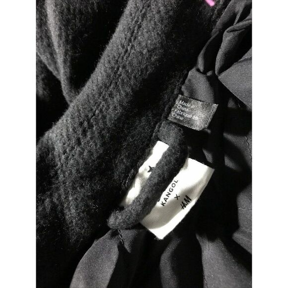 Kangol x‎ H&M Oversized Shacket Shirt Jacket Coat Size Small Black - Picture 7 of 7